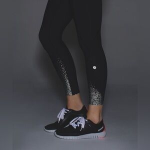 lululemon athletica Black Leggings with White Accents